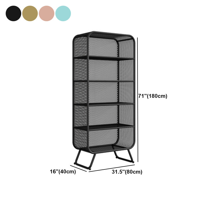 Scandinavian Style Standard Bookcase Metal Closed Back Book Shelf Clearhalo 'Bookcases' 'furn' 'furn_bookcases' 'Furniture' 'furniture_bookcases' 'Office Furniture' 5055862