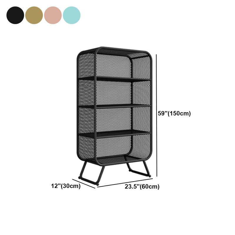 Scandinavian Style Standard Bookcase Metal Closed Back Book Shelf Clearhalo 'Bookcases' 'furn' 'furn_bookcases' 'Furniture' 'furniture_bookcases' 'Office Furniture' 5055863