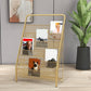 Scandinavian Ladder Bookcase Metal Closed Back Bookshelf for Home Office Clearhalo 'Bookcases' 'furn' 'furn_bookcases' 'Furniture' 'furniture_bookcases' 'Office Furniture' 5055867