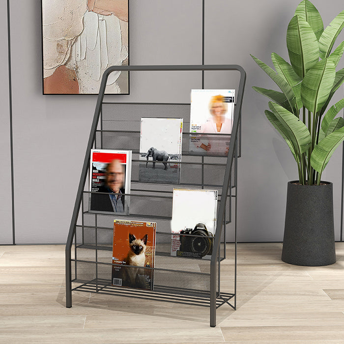 Scandinavian Ladder Bookcase Metal Closed Back Bookshelf for Home Office Clearhalo 'Bookcases' 'furn' 'furn_bookcases' 'Furniture' 'furniture_bookcases' 'Office Furniture' 5055868