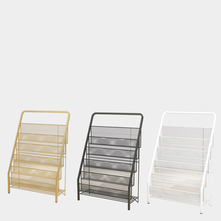 Scandinavian Ladder Bookcase Metal Closed Back Bookshelf for Home Office Clearhalo 'Bookcases' 'furn' 'furn_bookcases' 'Furniture' 'furniture_bookcases' 'Office Furniture' 5055875