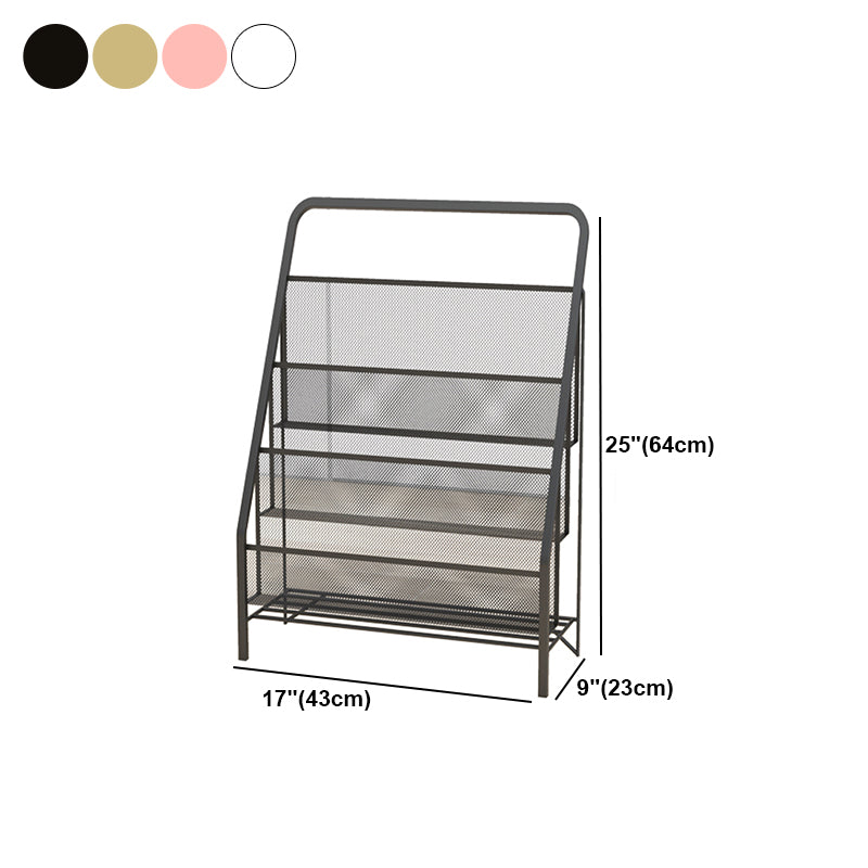 Scandinavian Ladder Bookcase Metal Closed Back Bookshelf for Home Office Clearhalo 'Bookcases' 'furn' 'furn_bookcases' 'Furniture' 'furniture_bookcases' 'Office Furniture' 5055883