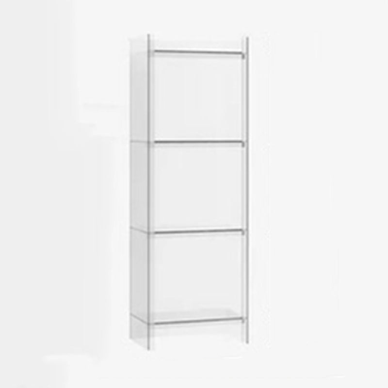 Glam Style Acrylic Standard Bookcase Vertical Closed Back Bookshelf 15.7"L x 9.8"W x 46.5"H Clear Clearhalo 'Bookcases' 'furn' 'furn_bookcases' 'Furniture' 'furniture_bookcases' 'Office Furniture' 5055892