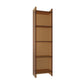 Glam Style Acrylic Standard Bookcase Vertical Closed Back Bookshelf 15.7"L x 9.8"W x 59.8"H Brown Clearhalo 'Bookcases' 'furn' 'furn_bookcases' 'Furniture' 'furniture_bookcases' 'Office Furniture' 5055894