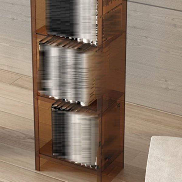 Glam Style Acrylic Standard Bookcase Vertical Closed Back Bookshelf Clearhalo 'Bookcases' 'furn' 'furn_bookcases' 'Furniture' 'furniture_bookcases' 'Office Furniture' 5055901