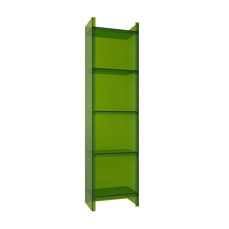 Glam Style Acrylic Standard Bookcase Vertical Closed Back Bookshelf 15.7"L x 9.8"W x 59.8"H Green Clearhalo 'Bookcases' 'furn' 'furn_bookcases' 'Furniture' 'furniture_bookcases' 'Office Furniture' 5055902