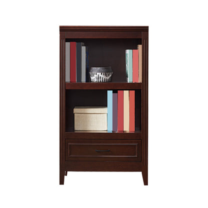 Modern Style Bookshelf Solid Wood Standard Shelf Bookcase for Home 23.6"L x 13.6"W x 40.9"H Walnut Clearhalo 'Bookcases' 'furn' 'furn_bookcases' 'Furniture' 'furniture_bookcases' 'Office Furniture' 5055941