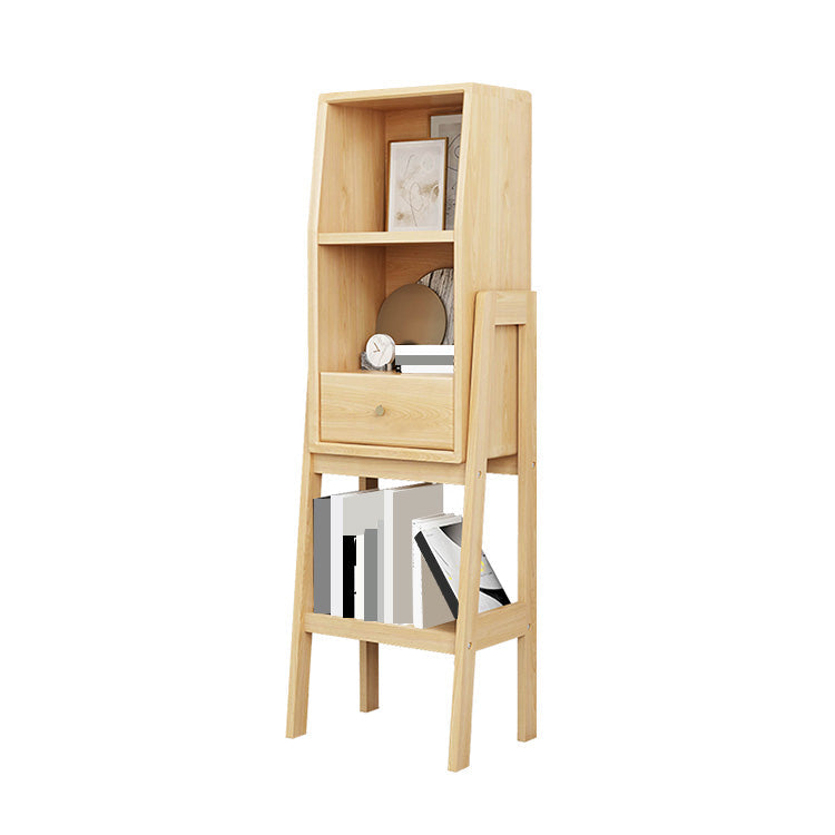 Modern Style Bookshelf Open Solid Wood Shelf Bookcase for Home 15.2"L x 11.2"W x 47"H Natural Clearhalo 'Bookcases' 'furn' 'furn_bookcases' 'Furniture' 'furniture_bookcases' 'Office Furniture' 5055946