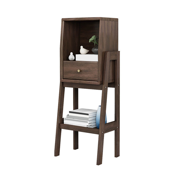 Modern Style Bookshelf Open Solid Wood Shelf Bookcase for Home 15.2"L x 11.2"W x 36.6"H Walnut Clearhalo 'Bookcases' 'furn' 'furn_bookcases' 'Furniture' 'furniture_bookcases' 'Office Furniture' 5055952