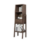Modern Style Bookshelf Open Solid Wood Shelf Bookcase for Home 15.2"L x 11.2"W x 47"H Walnut Clearhalo 'Bookcases' 'furn' 'furn_bookcases' 'Furniture' 'furniture_bookcases' 'Office Furniture' 5055954