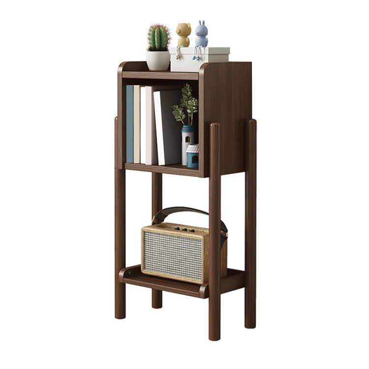 Modern Style Bookshelf Open Solid Wood Shelf Bookcase for Home 15.4"L x 9.3"W x 31.5"H Walnut Clearhalo 'Bookcases' 'furn' 'furn_bookcases' 'Furniture' 'furniture_bookcases' 'Office Furniture' 5055956