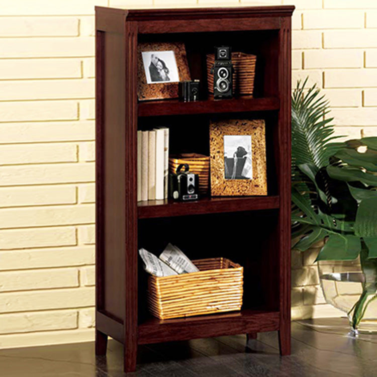 Modern Style Standard Bookshelf Solid Wood Shelf Bookcase for Home 23.6"L x 13.6"W x 48"H Walnut Clearhalo 'Bookcases' 'furn' 'furn_bookcases' 'Furniture' 'furniture_bookcases' 'Office Furniture' 5055983