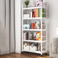 Industrial Style Metal Bookshelf Etagere Shelf Bookcase with Caster Wheels White Clearhalo 'Bookcases' 'furn' 'furn_bookcases' 'Furniture' 'furniture_bookcases' 'Office Furniture' 5056002