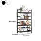 Industrial Style Metal Bookshelf Etagere Shelf Bookcase with Caster Wheels Clearhalo 'Bookcases' 'furn' 'furn_bookcases' 'Furniture' 'furniture_bookcases' 'Office Furniture' 5056016