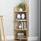 Modern Style Corner Bookshelf Solid Wood Shelf Bookcase for Home 12.2"L x 12.2"W x 44.2"H Natural Clearhalo 'Bookcases' 'furn' 'furn_bookcases' 'Furniture' 'furniture_bookcases' 'Office Furniture' 5056026