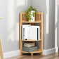 Modern Style Corner Bookshelf Solid Wood Shelf Bookcase for Home 16.5"L x 11.2"W x 32.7"H Natural Clearhalo 'Bookcases' 'furn' 'furn_bookcases' 'Furniture' 'furniture_bookcases' 'Office Furniture' 5056030