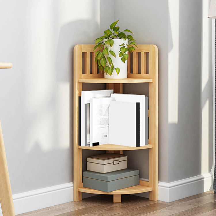 Modern Style Corner Bookshelf Solid Wood Shelf Bookcase for Home 16.5"L x 11.2"W x 32.7"H Natural Clearhalo 'Bookcases' 'furn' 'furn_bookcases' 'Furniture' 'furniture_bookcases' 'Office Furniture' 5056030