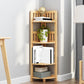 Modern Style Corner Bookshelf Solid Wood Shelf Bookcase for Home 16.5"L x 11.2"W x 46.3"H Natural Clearhalo 'Bookcases' 'furn' 'furn_bookcases' 'Furniture' 'furniture_bookcases' 'Office Furniture' 5056031