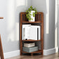 Modern Style Corner Bookshelf Solid Wood Shelf Bookcase for Home 16.5"L x 11.2"W x 32.7"H Brown Clearhalo 'Bookcases' 'furn' 'furn_bookcases' 'Furniture' 'furniture_bookcases' 'Office Furniture' 5056039