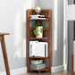 Modern Style Corner Bookshelf Solid Wood Shelf Bookcase for Home 16.5"L x 11.2"W x 46.3"H Brown Clearhalo 'Bookcases' 'furn' 'furn_bookcases' 'Furniture' 'furniture_bookcases' 'Office Furniture' 5056041