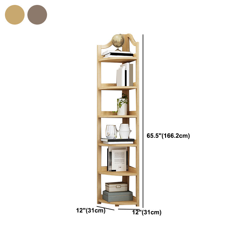 Modern Style Corner Bookshelf Solid Wood Shelf Bookcase for Home Clearhalo 'Bookcases' 'furn' 'furn_bookcases' 'Furniture' 'furniture_bookcases' 'Office Furniture' 5056051