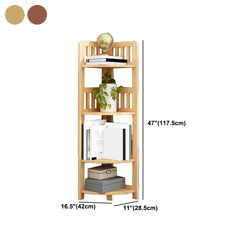 Modern Style Corner Bookshelf Solid Wood Shelf Bookcase for Home Clearhalo 'Bookcases' 'furn' 'furn_bookcases' 'Furniture' 'furniture_bookcases' 'Office Furniture' 5056053