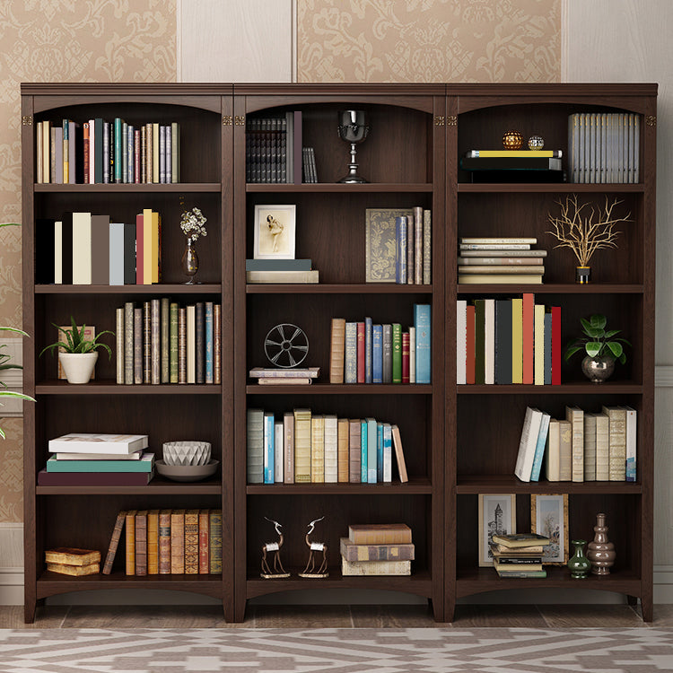 Contemporary Vertical Standard Bookcase Wooden Closed Back Bookcase Clearhalo 'Bookcases' 'furn' 'furn_bookcases' 'Furniture' 'furniture_bookcases' 'Office Furniture' 5056076