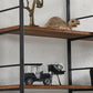 Wall Mounted Industrial Bookshelf Iron Frame Pine Wood Bookshelf for Bedroom Clearhalo 'Bookcases' 'furn' 'furn_bookcases' 'Furniture' 'furniture_bookcases' 'Office Furniture' 5056104