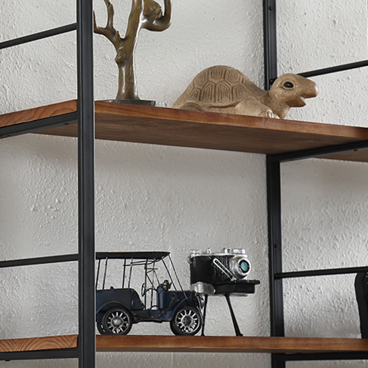 Wall Mounted Industrial Bookshelf Iron Frame Pine Wood Bookshelf for Bedroom Clearhalo 'Bookcases' 'furn' 'furn_bookcases' 'Furniture' 'furniture_bookcases' 'Office Furniture' 5056104
