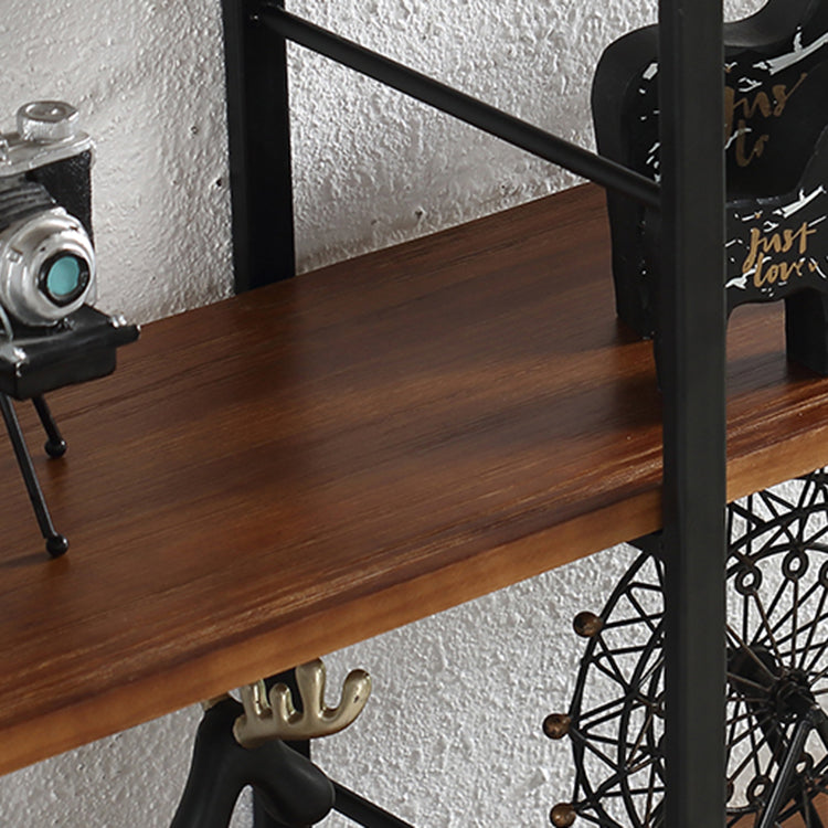 Wall Mounted Industrial Bookshelf Iron Frame Pine Wood Bookshelf for Bedroom Clearhalo 'Bookcases' 'furn' 'furn_bookcases' 'Furniture' 'furniture_bookcases' 'Office Furniture' 5056107
