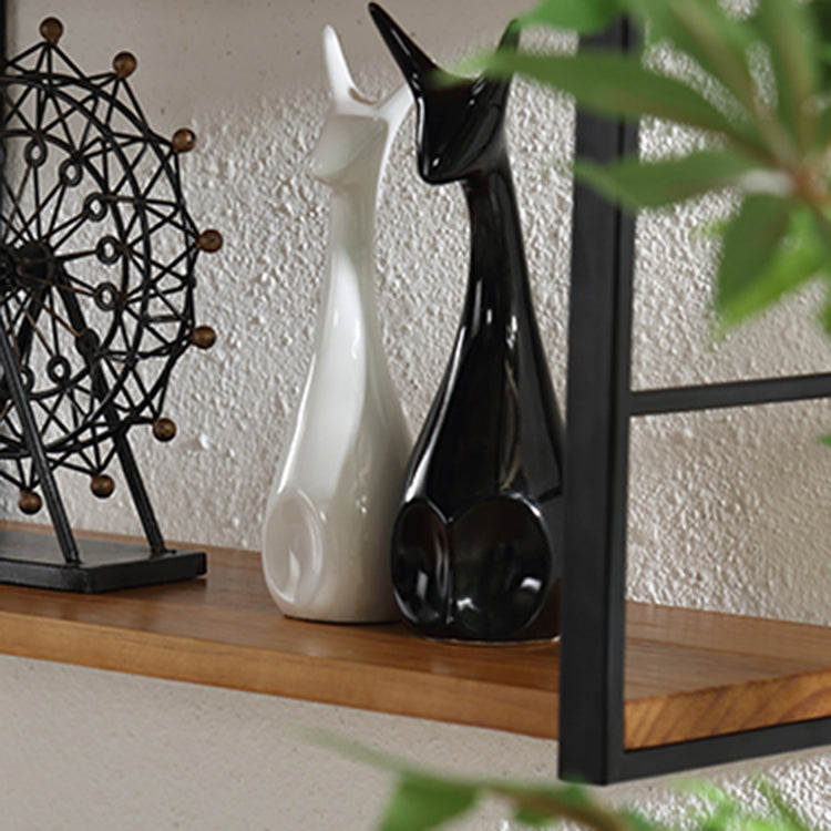 Wall Mounted Industrial Bookshelf Iron Frame Pine Wood Bookshelf for Bedroom Clearhalo 'Bookcases' 'furn' 'furn_bookcases' 'Furniture' 'furniture_bookcases' 'Office Furniture' 5056110