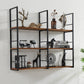 Wall Mounted Industrial Bookshelf Iron Frame Pine Wood Bookshelf for Bedroom Clearhalo 'Bookcases' 'furn' 'furn_bookcases' 'Furniture' 'furniture_bookcases' 'Office Furniture' 5056111