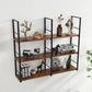 Wall Mounted Industrial Bookshelf Iron Frame Pine Wood Bookshelf for Bedroom Clearhalo 'Bookcases' 'furn' 'furn_bookcases' 'Furniture' 'furniture_bookcases' 'Office Furniture' 5056112