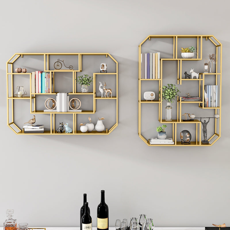 Industrial Iron Bookshelf Wall Mounted Bookshelf for Office and Family Living Room Clearhalo 'Bookcases' 'furn' 'furn_bookcases' 'Furniture' 'furniture_bookcases' 'Office Furniture' 5056119