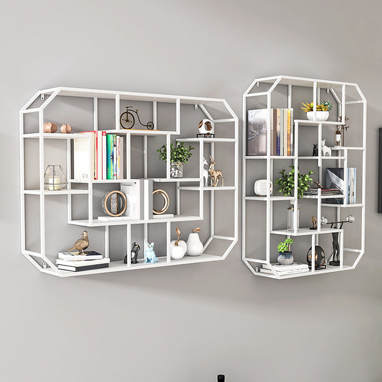 Industrial Iron Bookshelf Wall Mounted Bookshelf for Office and Family Living Room Clearhalo 'Bookcases' 'furn' 'furn_bookcases' 'Furniture' 'furniture_bookcases' 'Office Furniture' 5056123