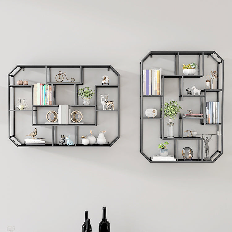 Industrial Iron Bookshelf Wall Mounted Bookshelf for Office and Family Living Room Clearhalo 'Bookcases' 'furn' 'furn_bookcases' 'Furniture' 'furniture_bookcases' 'Office Furniture' 5056125
