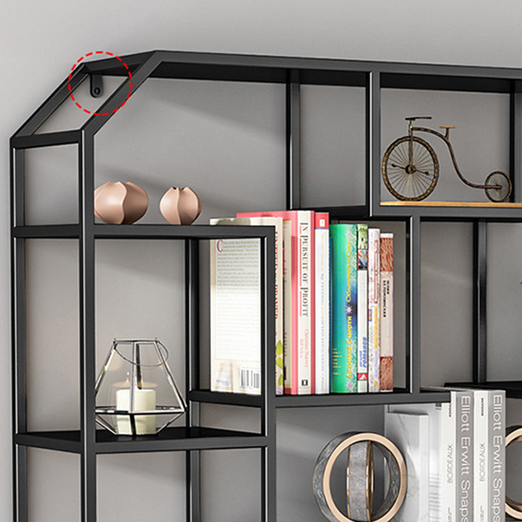 Industrial Iron Bookshelf Wall Mounted Bookshelf for Office and Family Living Room Clearhalo 'Bookcases' 'furn' 'furn_bookcases' 'Furniture' 'furniture_bookcases' 'Office Furniture' 5056131