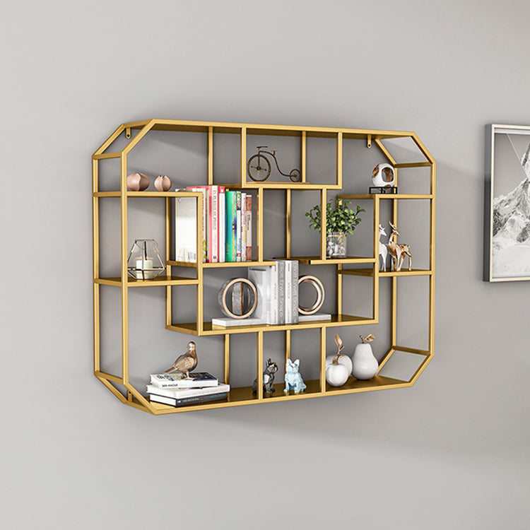 Industrial Iron Bookshelf Wall Mounted Bookshelf for Office and Family Living Room Clearhalo 'Bookcases' 'furn' 'furn_bookcases' 'Furniture' 'furniture_bookcases' 'Office Furniture' 5056132