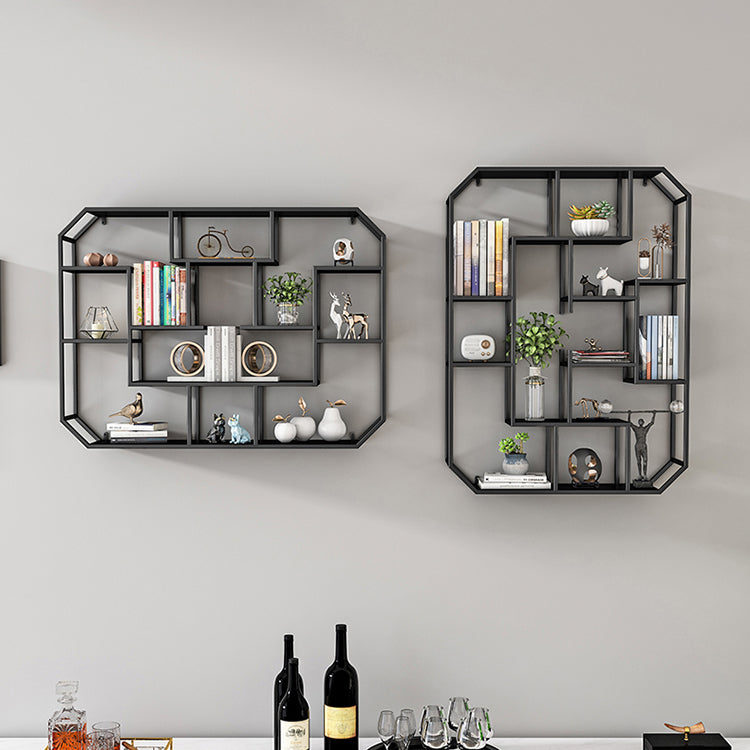 Industrial Iron Bookshelf Wall Mounted Bookshelf for Office and Family Living Room Clearhalo 'Bookcases' 'furn' 'furn_bookcases' 'Furniture' 'furniture_bookcases' 'Office Furniture' 5056133