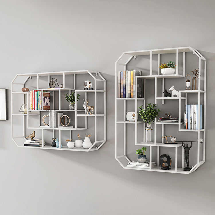 Industrial Iron Bookshelf Wall Mounted Bookshelf for Office and Family Living Room Clearhalo 'Bookcases' 'furn' 'furn_bookcases' 'Furniture' 'furniture_bookcases' 'Office Furniture' 5056135