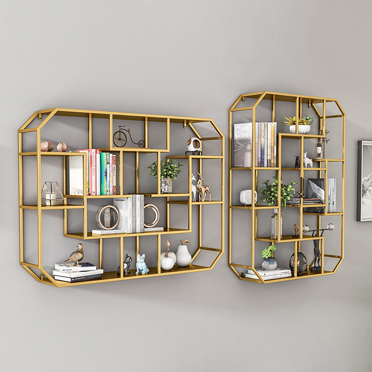 Industrial Iron Bookshelf Wall Mounted Bookshelf for Office and Family Living Room Clearhalo 'Bookcases' 'furn' 'furn_bookcases' 'Furniture' 'furniture_bookcases' 'Office Furniture' 5056136