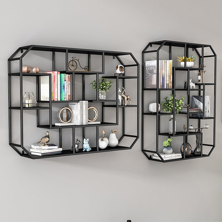 Industrial Iron Bookshelf Wall Mounted Bookshelf for Office and Family Living Room Clearhalo 'Bookcases' 'furn' 'furn_bookcases' 'Furniture' 'furniture_bookcases' 'Office Furniture' 5056137