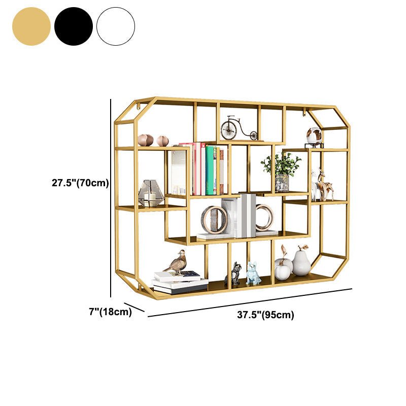 Industrial Iron Bookshelf Wall Mounted Bookshelf for Office and Family Living Room Clearhalo 'Bookcases' 'furn' 'furn_bookcases' 'Furniture' 'furniture_bookcases' 'Office Furniture' 5056139