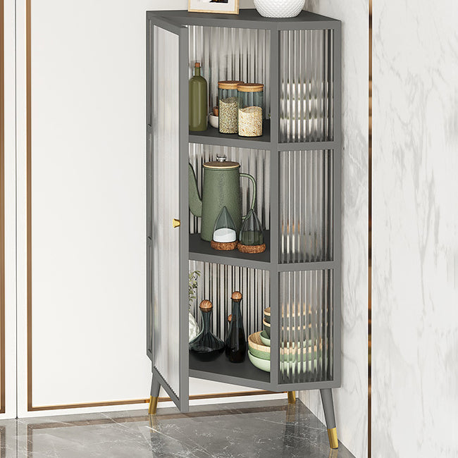 Dining Room Minimalism Buffet Server Glass Door Metal Frame Dining Server Clearhalo 'buffet_sideboard' 'Buffets & Sideboards' 'furn' 'furn_buffet_sideboard' 'Furniture' 'furniture_buffet_sideboard' 'Kitchen & Dining Furniture' 5056157