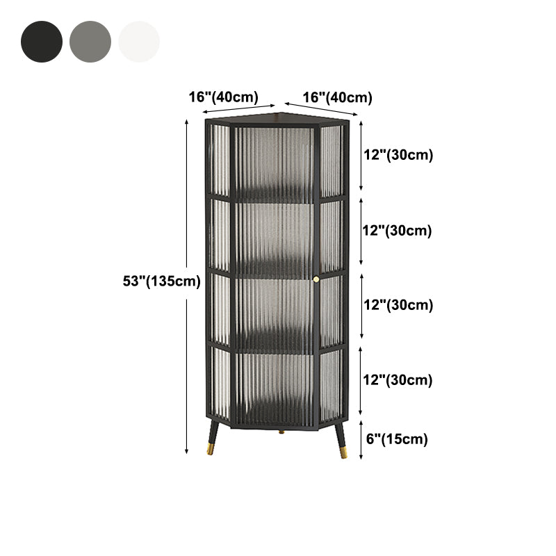 Dining Room Minimalism Buffet Server Glass Door Metal Frame Dining Server Clearhalo 'buffet_sideboard' 'Buffets & Sideboards' 'furn' 'furn_buffet_sideboard' 'Furniture' 'furniture_buffet_sideboard' 'Kitchen & Dining Furniture' 5056160