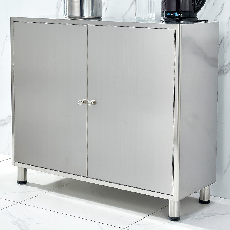Stainless Steel Sideboard Cabinet Modern Server Cabinet with Storage for kitchen Clearhalo 'buffet_sideboard' 'Buffets & Sideboards' 'furn' 'furn_buffet_sideboard' 'Furniture' 'furniture_buffet_sideboard' 'Kitchen & Dining Furniture' 5056166