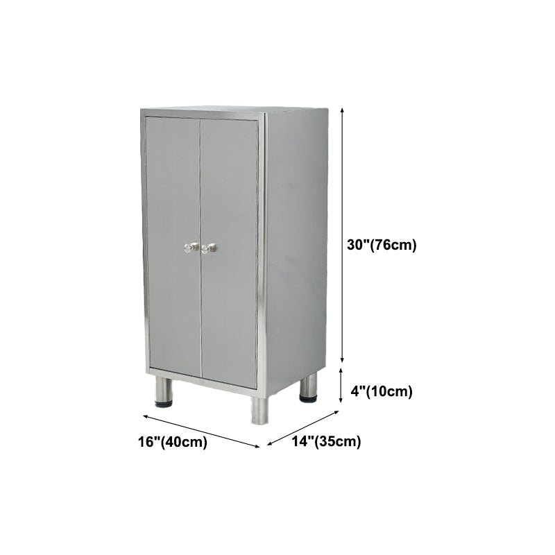 Stainless Steel Sideboard Cabinet Modern Server Cabinet with Storage for kitchen Clearhalo 'buffet_sideboard' 'Buffets & Sideboards' 'furn' 'furn_buffet_sideboard' 'Furniture' 'furniture_buffet_sideboard' 'Kitchen & Dining Furniture' 5056182