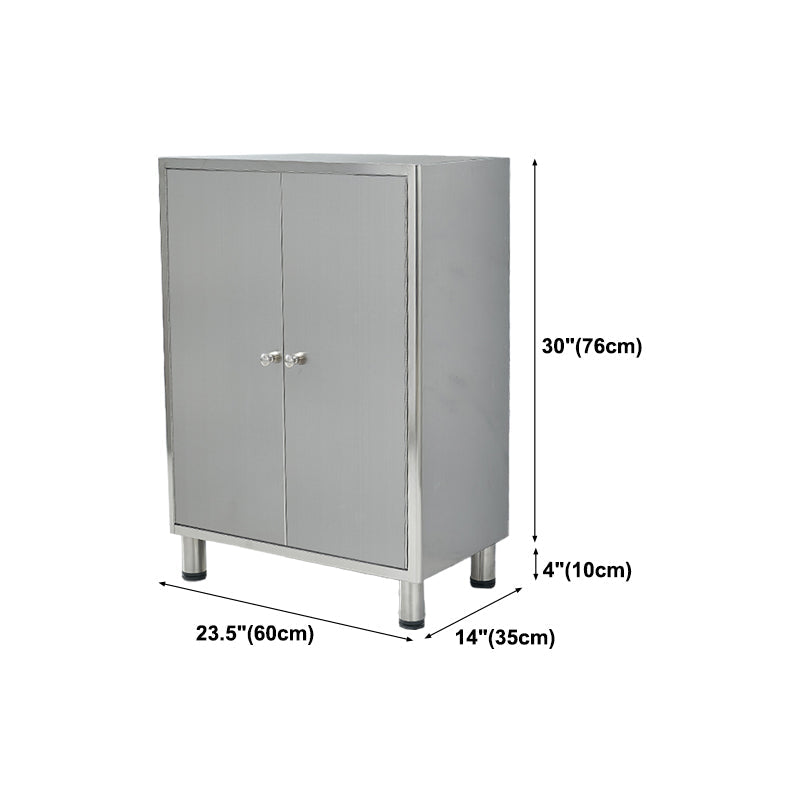 Stainless Steel Sideboard Cabinet Modern Server Cabinet with Storage for kitchen Clearhalo 'buffet_sideboard' 'Buffets & Sideboards' 'furn' 'furn_buffet_sideboard' 'Furniture' 'furniture_buffet_sideboard' 'Kitchen & Dining Furniture' 5056186