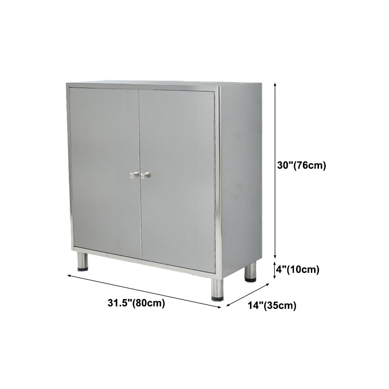 Stainless Steel Sideboard Cabinet Modern Server Cabinet with Storage for kitchen Clearhalo 'buffet_sideboard' 'Buffets & Sideboards' 'furn' 'furn_buffet_sideboard' 'Furniture' 'furniture_buffet_sideboard' 'Kitchen & Dining Furniture' 5056190
