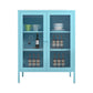 Door Steel Sideboard Modern Server Cabinet with Storage for Dining Room 31"L x 16"W x 40"H Blue Clearhalo 'buffet_sideboard' 'Buffets & Sideboards' 'furn' 'furn_buffet_sideboard' 'Furniture' 'furniture_buffet_sideboard' 'Kitchen & Dining Furniture' 5056201